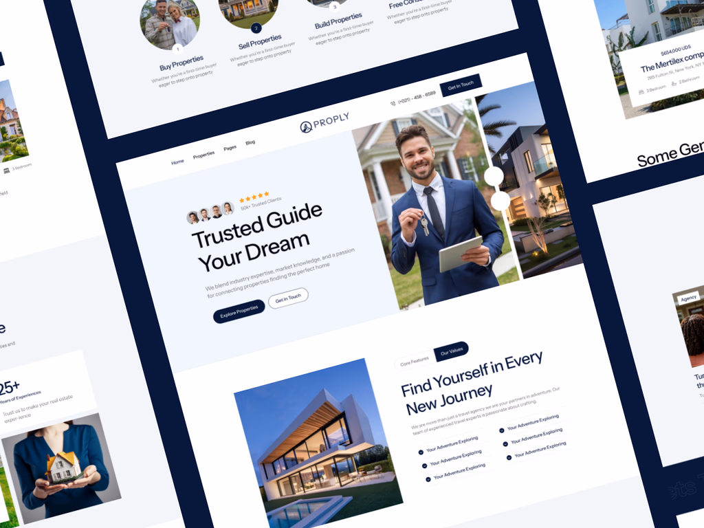 Proply real estate website preview